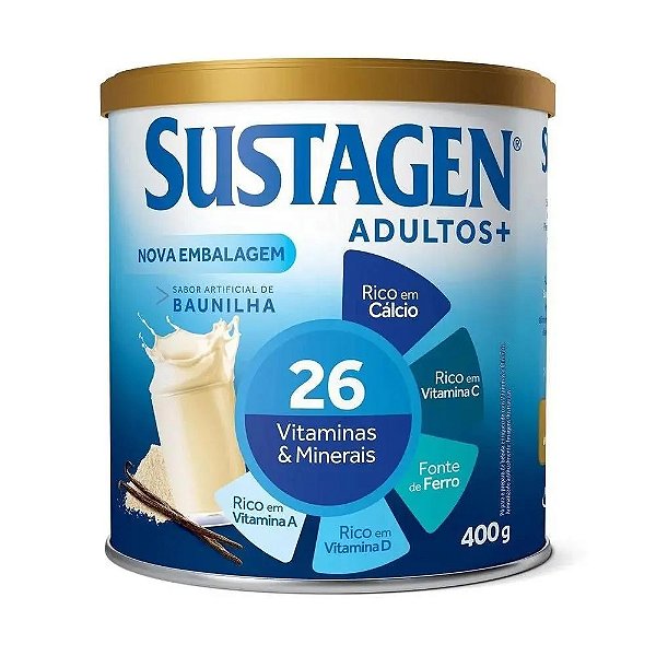 Complemento Alimentar Sustagen Tradicional Baunilha Adultos 400Gr - Embalagem 1X400 GR