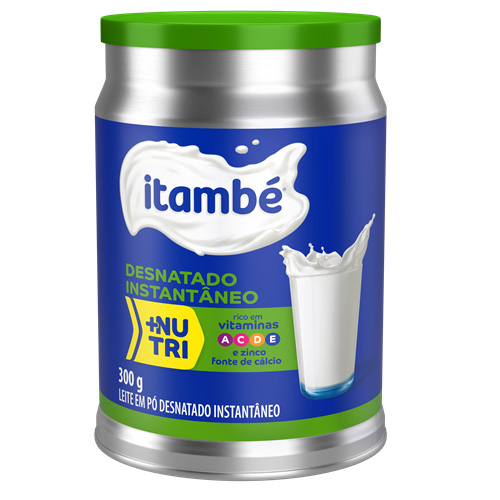 Leite Em Po Desnatado Itambe Instantaneo Acd Lata 300Gr - Embalagem 1X300 GR