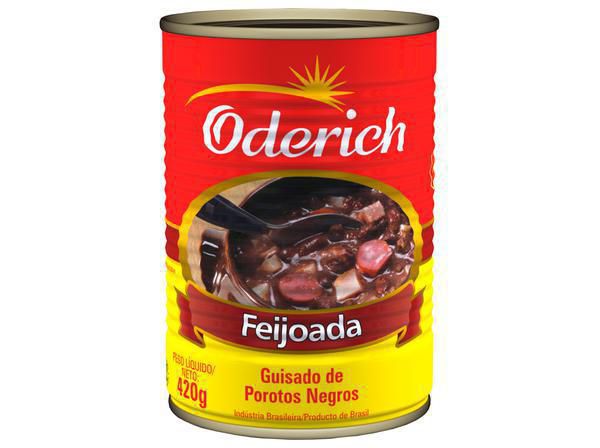 Feijoada Oderich Lata 420Gr - Embalagem 24X420 GR - Preço Unitário R$8,03