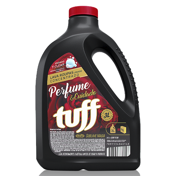 Lava Roupas Liquido Tuff Concentrado Sublime 3 Litros - Embalagem 1X3 LT