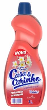 Limpador Casa & Carinho Perfumado Paixao Vermelho 1 Litro - Embalagem 12X1 LT - Preço Unitário R$4,70