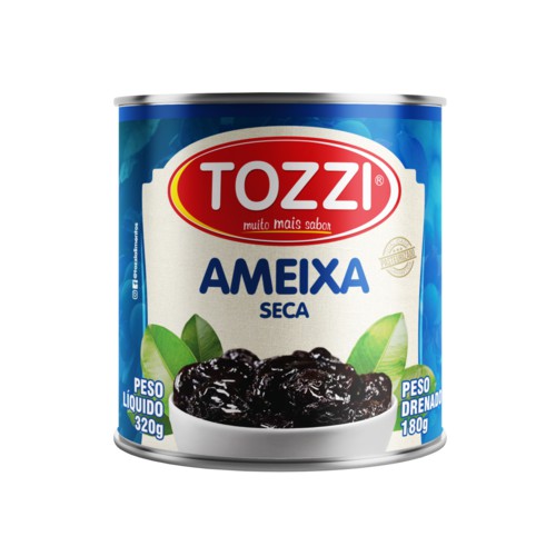 Ameixa Seca Tozzi Lata 180Gr - Embalagem 24X180 GR - Preço Unitário R$3,29