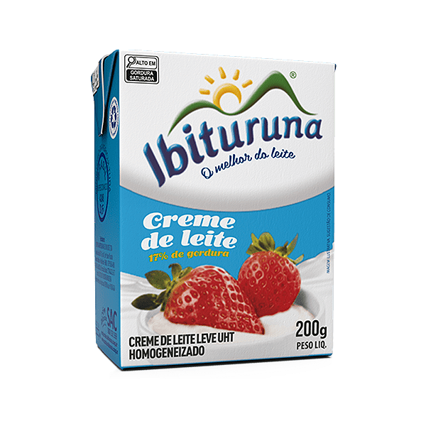 Creme De Leite Ibituruna Tradicional Tetrapack 200Gr - Embalagem 27X200 GR - Preço Unitário R$2,43