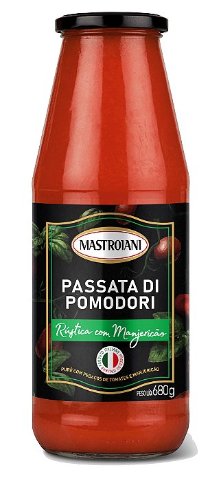 Molho De Tomate Passata Di Pomodori Mastroiani Manjericao Vidro 680Gr - Embalagem 1X680 GR