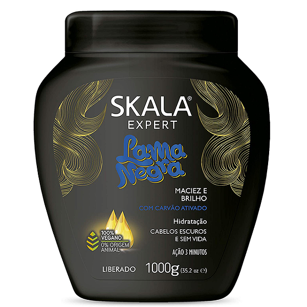 Creme De Cabelo Hidratante Skala Lama Negra 1Kg - Embalagem 6X1 KG - Preço Unitário R$9,51