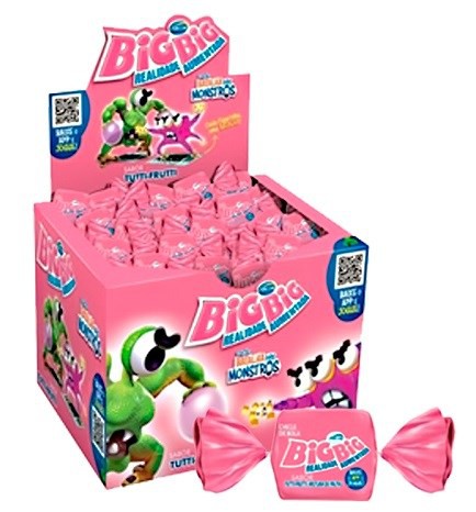 Chiclete Big Big Tutti Frutti Com 100 Unidades - Embalagem 1X100 UN