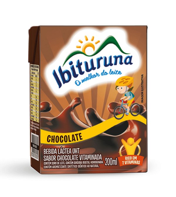Bebida Lactea Ibituruna Chocolate Uht Tetrapack 200Ml - Embalagem 27X200 ML - Preço Unitário R$1,08