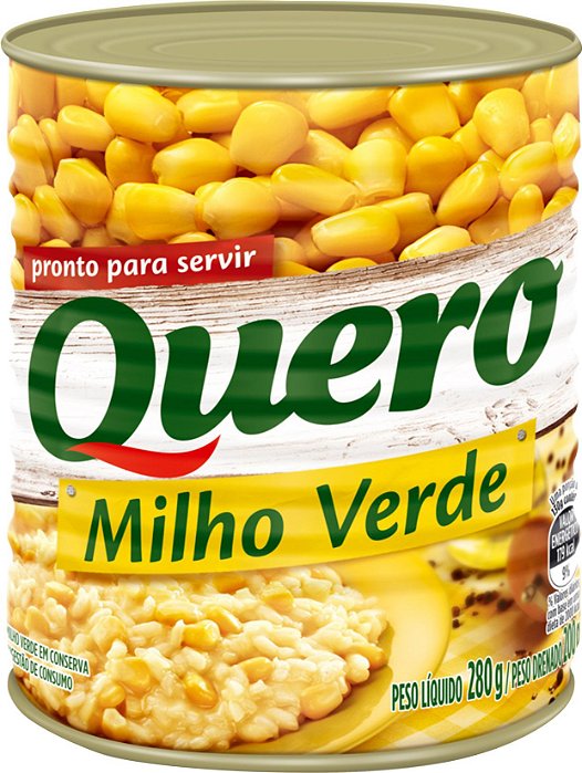 Milho Verde Quero Lata 170Gr - Embalagem 24X170 GR - Preço Unitário R$2,84