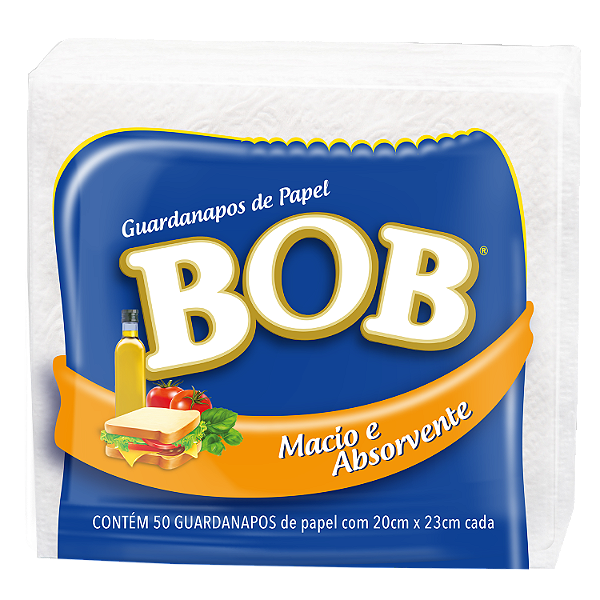 Guardanapo Bob 20X23Cm Com 50 Folhas - Embalagem 18X50 UN - Preço Unitário R$1,60