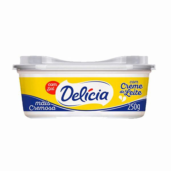 Margarina Delicia Cremosa 77% Lipidios Com Sal 250Gr - Embalagem 24X250 GR - Preço Unitário R$4,31