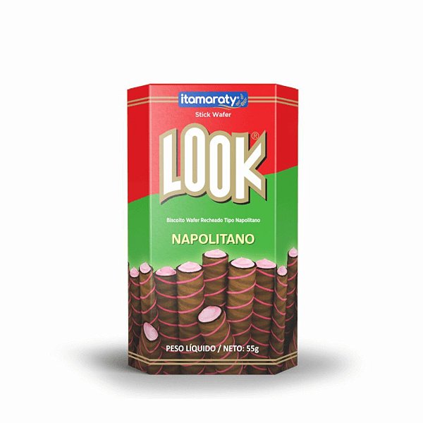 Biscoito Wafer Stick Look Itamaraty Napolitano 55Gr - Embalagem 20X55 GR - Preço Unitário R$2,65