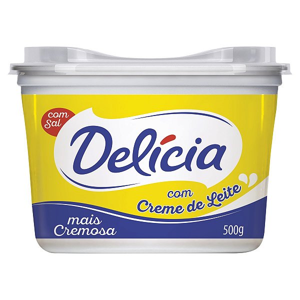Margarina Delicia Cremosa 77% Lipidios Com Sal 500Gr - Embalagem 12X500 GR - Preço Unitário R$7,43