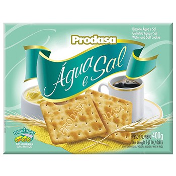 Biscoito Prodasa Agua E Sal 400Gr - Embalagem 12X400 GR - Preço Unitário R$4,24