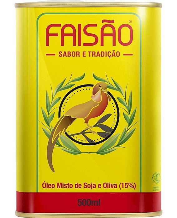 Azeite Oleo Composto Faisao Tradicional Lata 500Ml - Embalagem 6X500 ML - Preço Unitário R$15,13