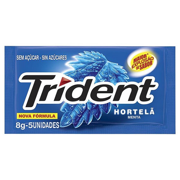 Goma De Mascar Trident Hortela 8Gr - Embalagem 21X1 UN - Preço Unitário R$2,06
