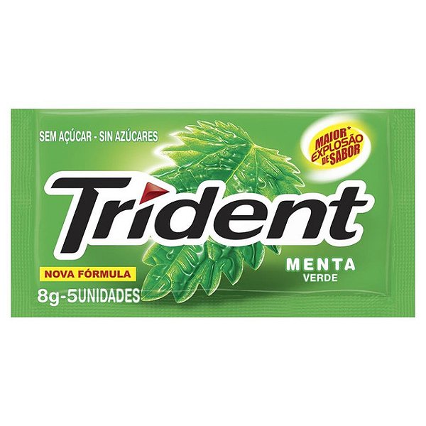 Goma De Mascar Trident Menta 8Gr - Embalagem 21X1 UN - Preço Unitário R$2,06