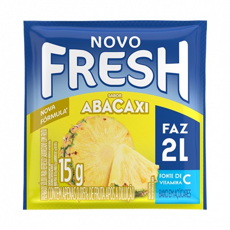 Refresco Em Po Fresh Semi Adoçado Abacaxi 15Gr - Embalagem 15X15 GR - Preço Unitário R$1,18
