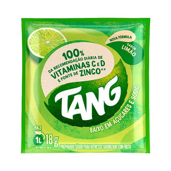 Refresco Em Po Tang Adoçado Limao 18Gr - Embalagem 18X18 GR - Preço Unitário R$1,06