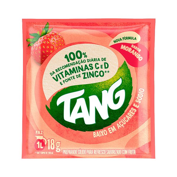 Refresco Em Po Tang Adoçado Morango 18Gr - Embalagem 18X18 GR - Preço Unitário R$1,06