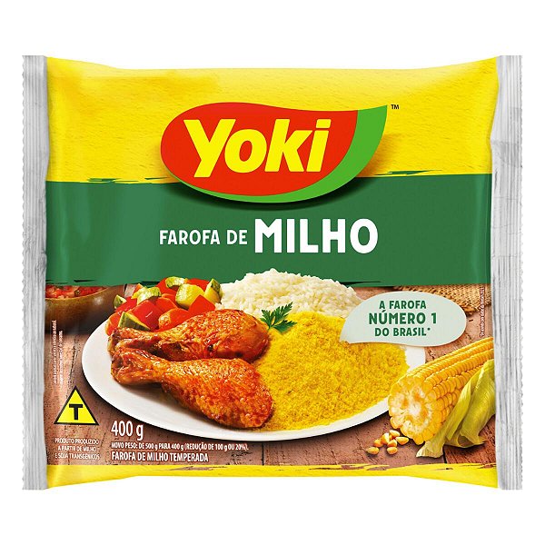 Farofa Yoki De Milho  400Gr - Embalagem 12X400 GR - Preço Unitário R$7,59