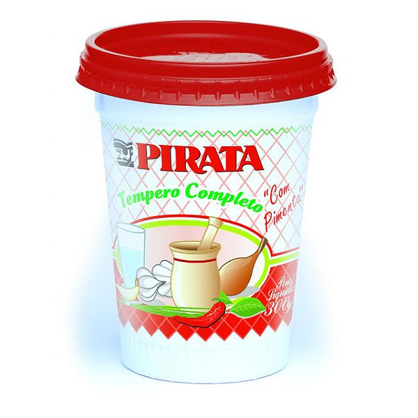 Tempero Pirata Completo Com Pimenta Pote 300Gr - Embalagem 12X300 GR - Preço Unitário R$3,65