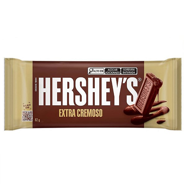 Chocolate Tablete Hersheys Ao Leite Extra Cremoso 82Gr - Embalagem 1X82 GR