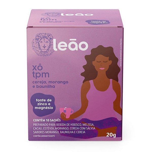 Cha Leao Fases Xo Tpm Cereja Morango E Baunilha Com 10 Saches - Embalagem 1X10 UN