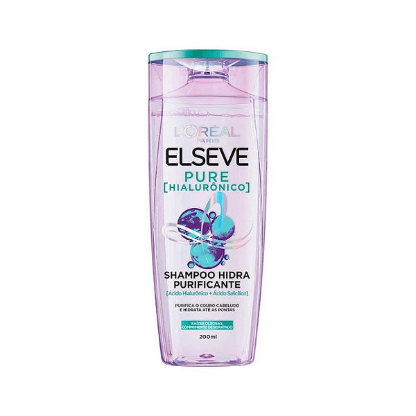 Shampoo Elseve Pure Hialuronico 200Ml - Embalagem 1X200 ML