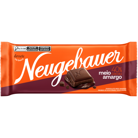 Chocolate Tablete Neugebauer Meio Amargo 40% Cacau 80Gr - Embalagem 1X80 GR