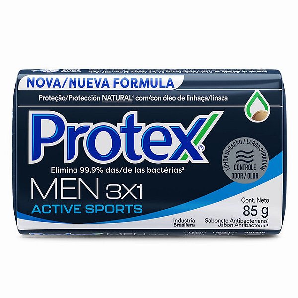 Sabonete Protex Men Active Sports 85Gr - Embalagem 12X85 GR - Preço Unitário R$3,47
