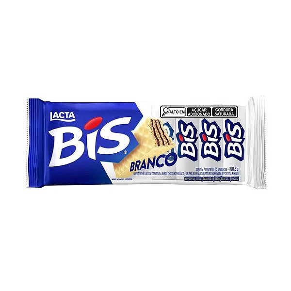 Chocolate Bis Lacta Branco 100,8Gr - Embalagem 1X16X6,3 GR