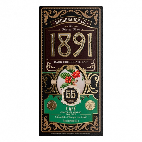 Chocolate Tablete Neugebauer 1891 Cafe 55% Cacau 90Gr - Embalagem 1X90 GR