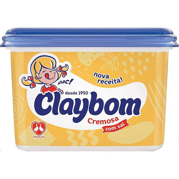 Margarina Claybom Cremosa Com Sal 1Kg - Embalagem 6X1 KG - Preço Unitário R$12,64