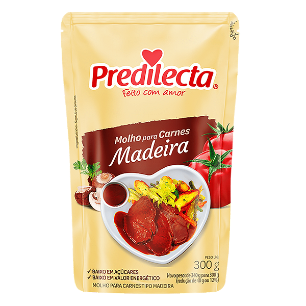 Molho Madeira Para Carnes Predilecta Sache 300Gr - Embalagem 1X300 GR