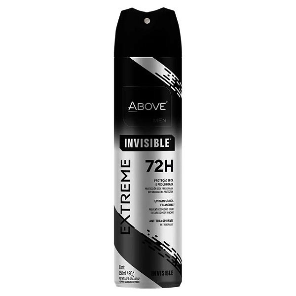 Desodorante Aerossol Above Masculino Invisible Extreme 150Ml - Embalagem 1X150 ML