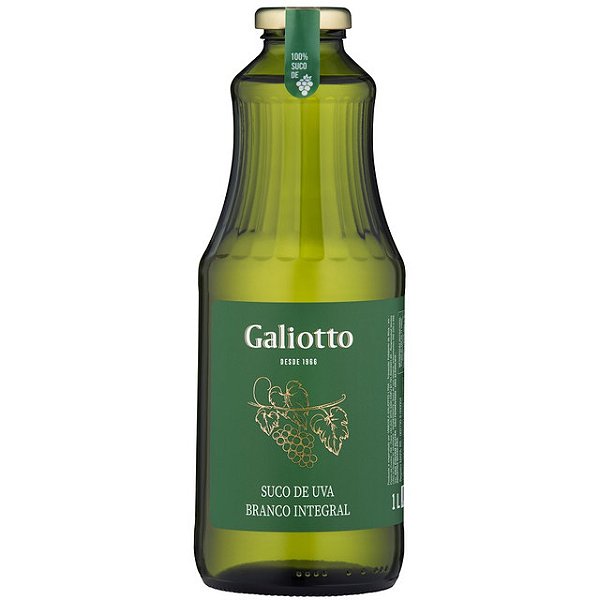 Suco De Uva Integral Branco Galiotto Vidro 1 Litro - Embalagem 12X1 LT - Preço Unitário R$14,09