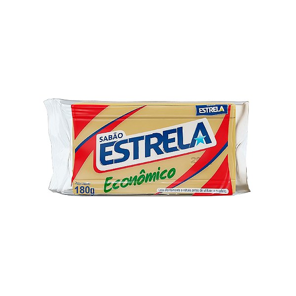 Sabao Em Barra Estrela Amarelo Tradicional Glicerinado Economico Unitario 180Gr - Embalagem 50X180 GR - Preço Unitário R$1,39