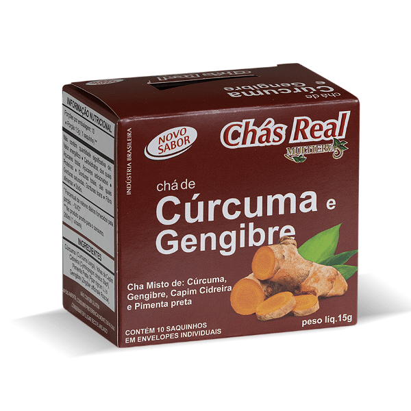 Cha Real Misto Curcuma E Gengibre 15Gr - Embalagem 5X15 GR - Preço Unitário R$5,10