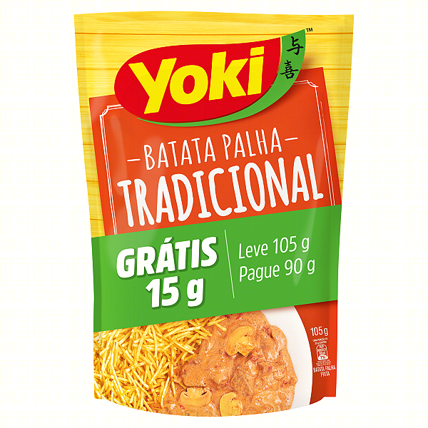 Batata Palha Yoki Tradicional Promocional 105Gr - Embalagem 20X105 GR - Preço Unitário R$7,08