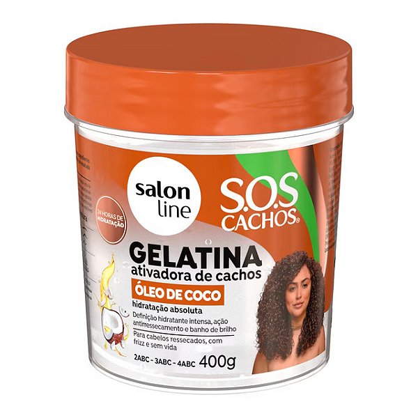 Gelatina Capilar Salon Line S.O.S Cachos Oleo De Coco 400Gr - Embalagem 1X400 GR