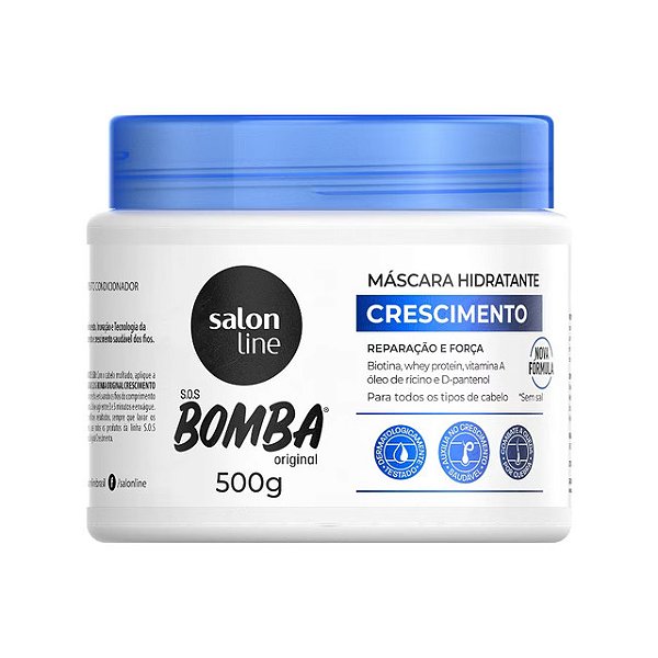 Mascara Capilar Hidratante Salon Line S.O.S Bomba Original 500Ml - Embalagem 1X500 ML