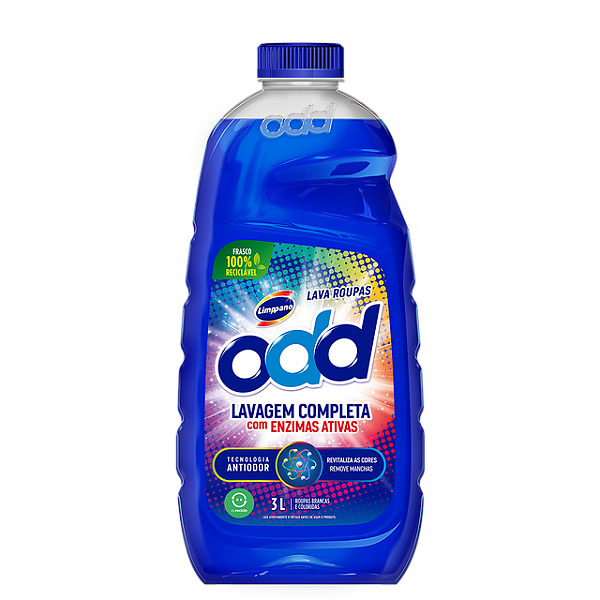 Lava Roupas Liquido Odd Lavagem Completa 3 Litros - Embalagem 1X3 LT