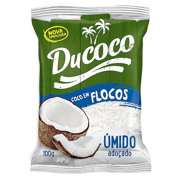 Coco Ralado Ducoco Flocos Umido Adocado 100Gr - Embalagem 24X100 GR - Preço Unitário R$5,32