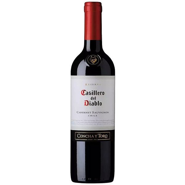 Vinho Chileno Concha Y Toro Casillero Del Diablo Cabernet Sauvignon Tinto Seco 750Ml - Embalagem 1X750 ML