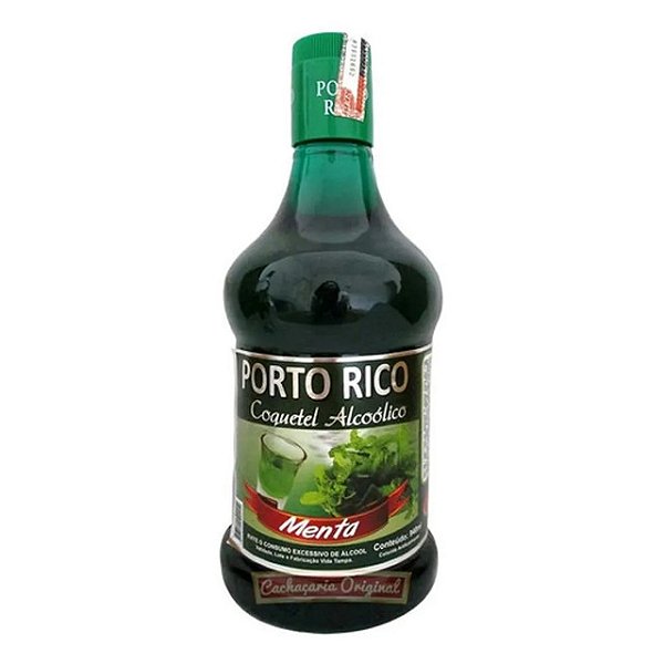 Coquetel Porto Rico Menta 940Ml - Embalagem 6X 940 ML - Preço Unitário R$11,49
