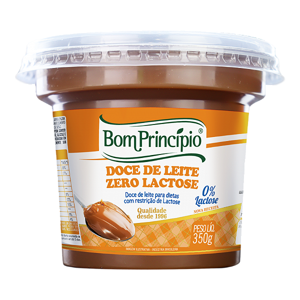 Doce De Leite Zero Lactose Bom Principio Pote 350Gr - Embalagem 1X350 GR