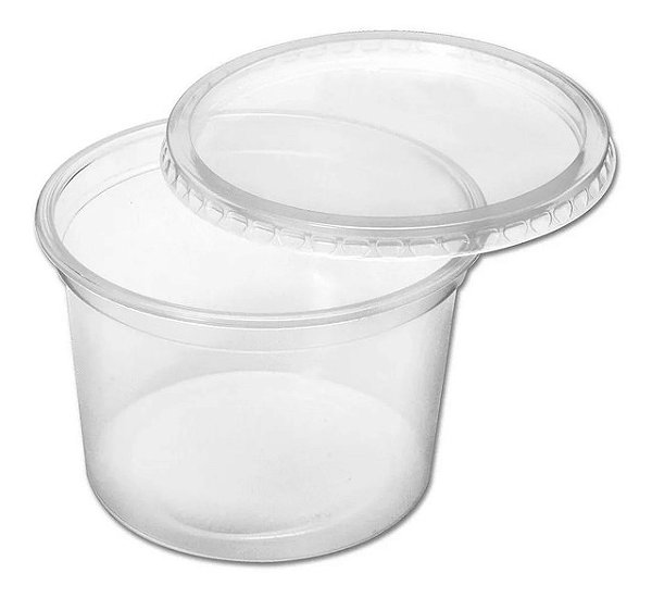 Pote Descartavel Meopack Redondo Com Tampa 200Ml Com 24 Potes - Embalagem 1X24 UN