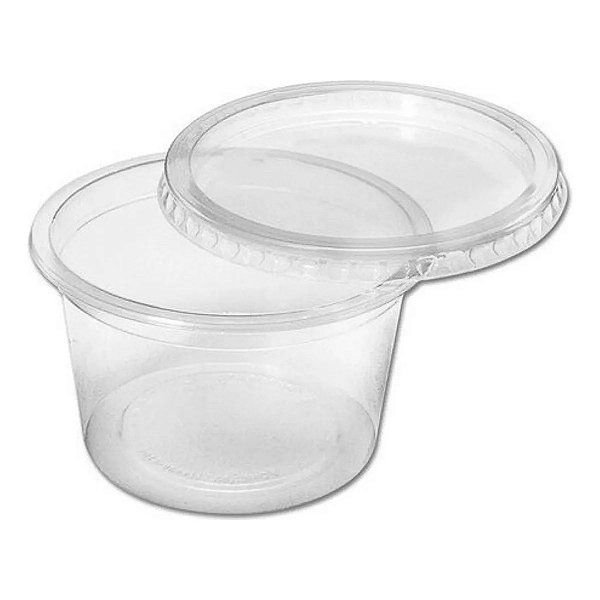 Pote Descartavel Meopack Redondo Com Tampa 250Ml Com 24 Potes - Embalagem 1X24 UN