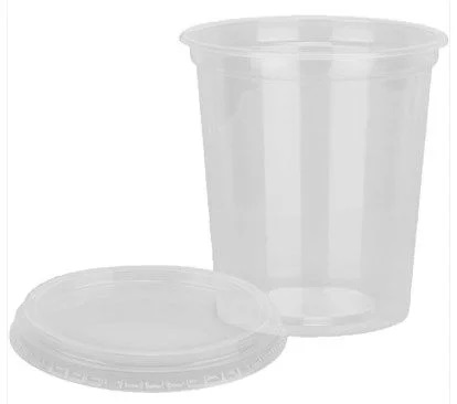 Pote Descartavel Meopack Redondo Com Tampa 500Ml Com 24 Potes - Embalagem 1X24 UN