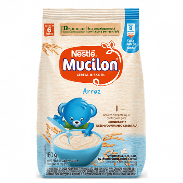 Mingau Mucilon Arroz Sache 180Gr - Embalagem 1X180 GR